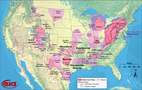 Shale Natural Gas Fields Map